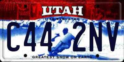 UT license plate C442NV