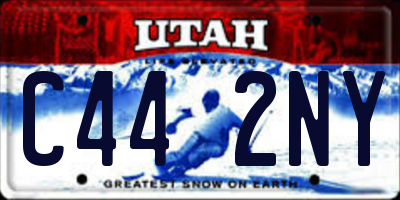 UT license plate C442NY