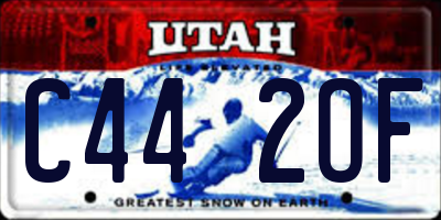 UT license plate C442OF