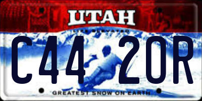 UT license plate C442OR