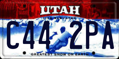 UT license plate C442PA