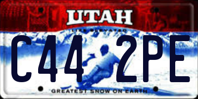 UT license plate C442PE