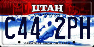 UT license plate C442PH
