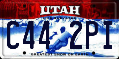 UT license plate C442PI