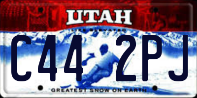 UT license plate C442PJ