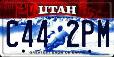 UT license plate C442PM
