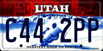 UT license plate C442PP