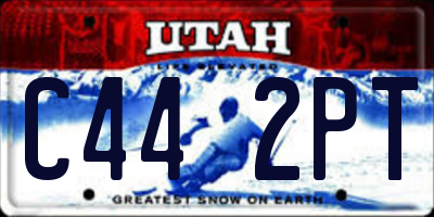 UT license plate C442PT