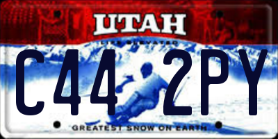 UT license plate C442PY