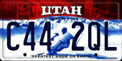 UT license plate C442QL
