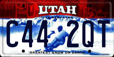 UT license plate C442QT
