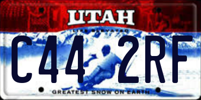 UT license plate C442RF
