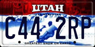 UT license plate C442RP