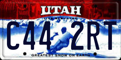 UT license plate C442RT