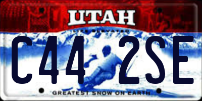 UT license plate C442SE