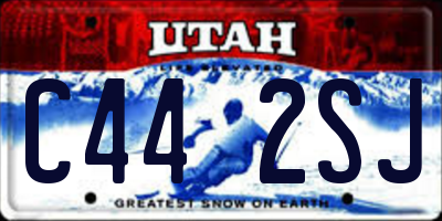 UT license plate C442SJ