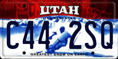 UT license plate C442SQ