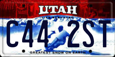 UT license plate C442ST