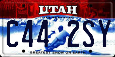 UT license plate C442SY