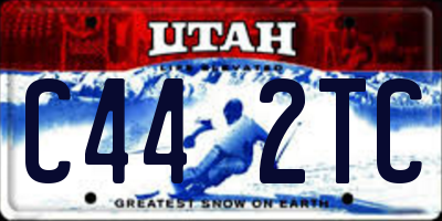 UT license plate C442TC