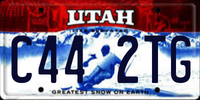 UT license plate C442TG