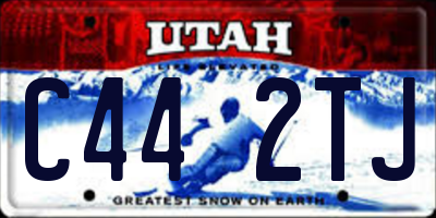 UT license plate C442TJ