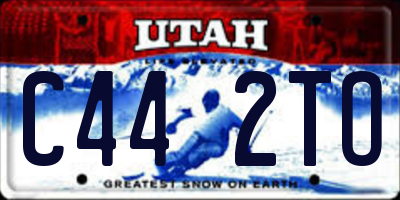 UT license plate C442TO