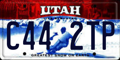 UT license plate C442TP