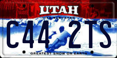 UT license plate C442TS