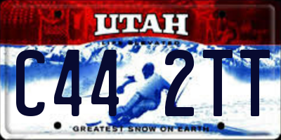 UT license plate C442TT