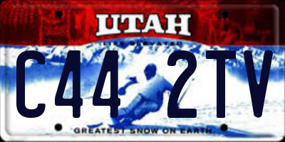 UT license plate C442TV