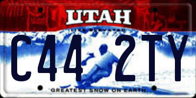 UT license plate C442TY