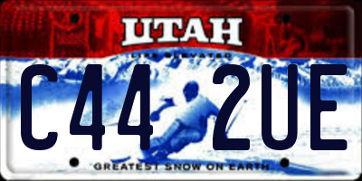 UT license plate C442UE