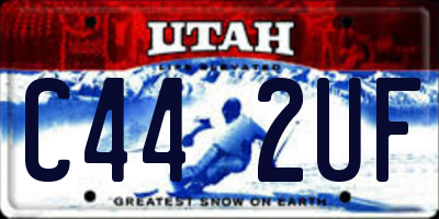 UT license plate C442UF