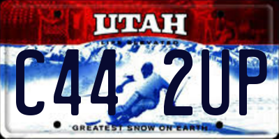 UT license plate C442UP