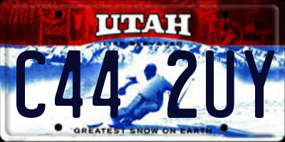 UT license plate C442UY