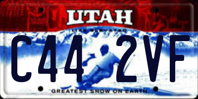 UT license plate C442VF