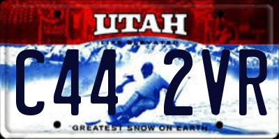 UT license plate C442VR