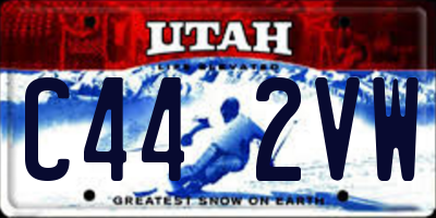 UT license plate C442VW