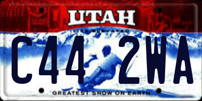 UT license plate C442WA