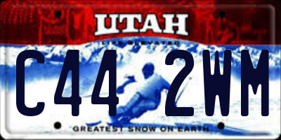 UT license plate C442WM