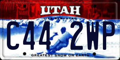 UT license plate C442WP