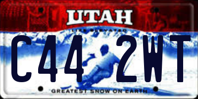 UT license plate C442WT