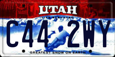 UT license plate C442WY