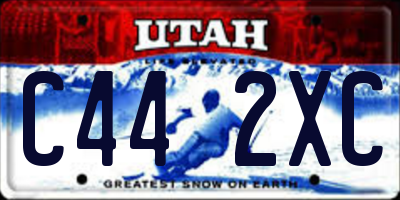 UT license plate C442XC