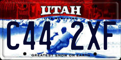 UT license plate C442XF
