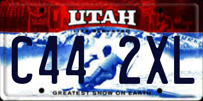 UT license plate C442XL