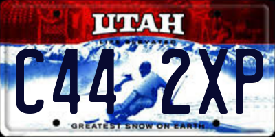 UT license plate C442XP