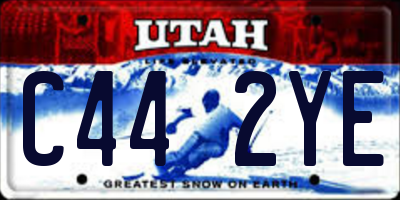 UT license plate C442YE
