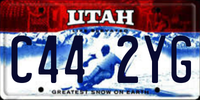 UT license plate C442YG